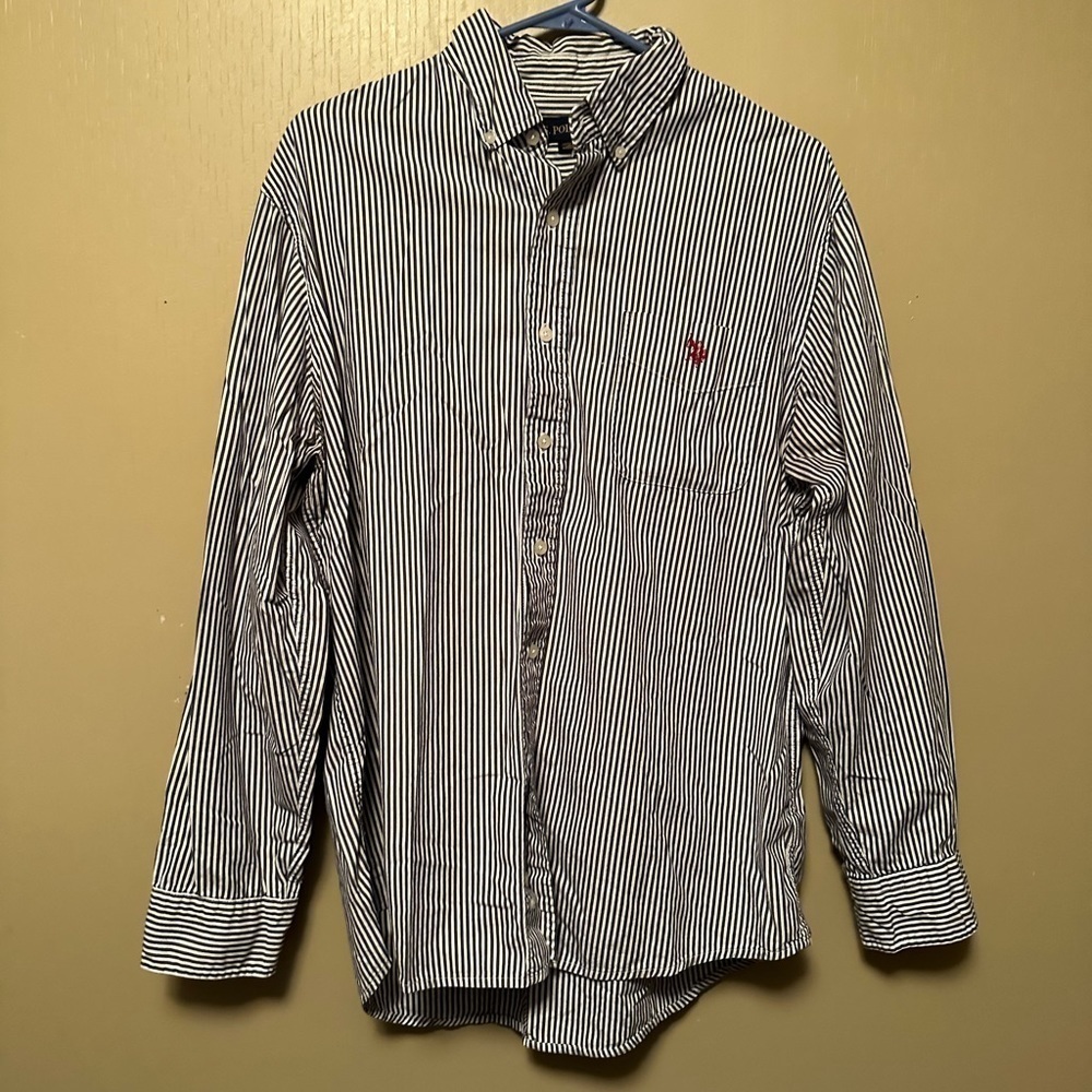 US Polo Assn. Large Classic Oxford Stripped Dress Shirt